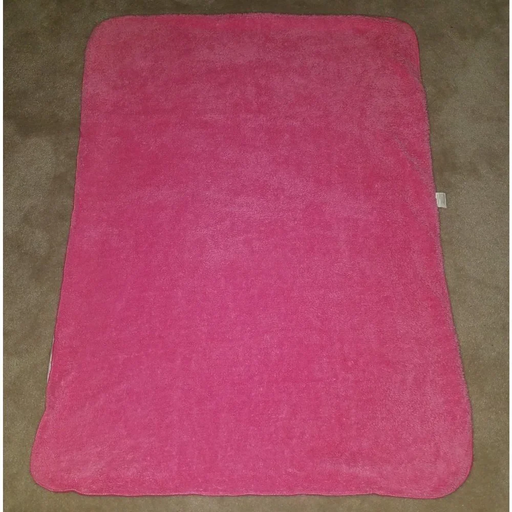 Pink White Chevron Print Baby Blanket Girl SOFT Fleece Security Lovey 30